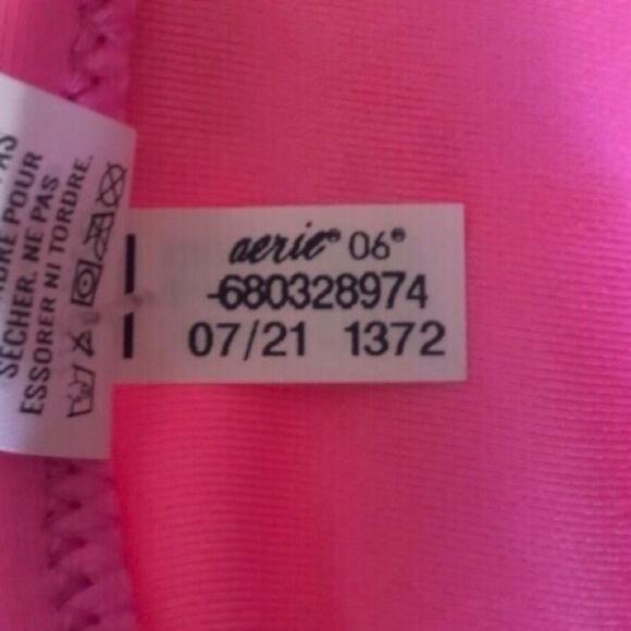 Aerie NWT Sleek Stylish Full Coverage Bold Hot Pink Shade Bikini Bottom Medium - Picture 8 of 11